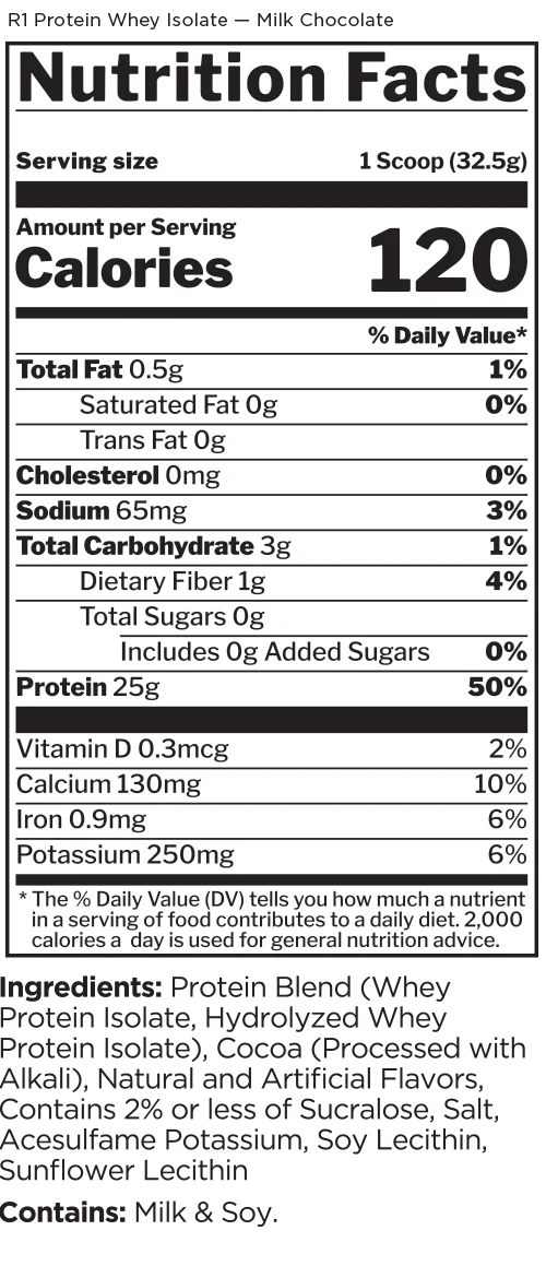 R1 - Protein Whey Isolate - PREORDER ONLY